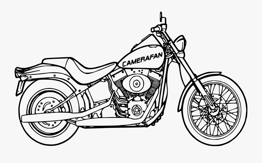Drawing Motorcycle Kid Transparent Png Clipart Free - موتوسيكل تلوين, Transparent Clipart