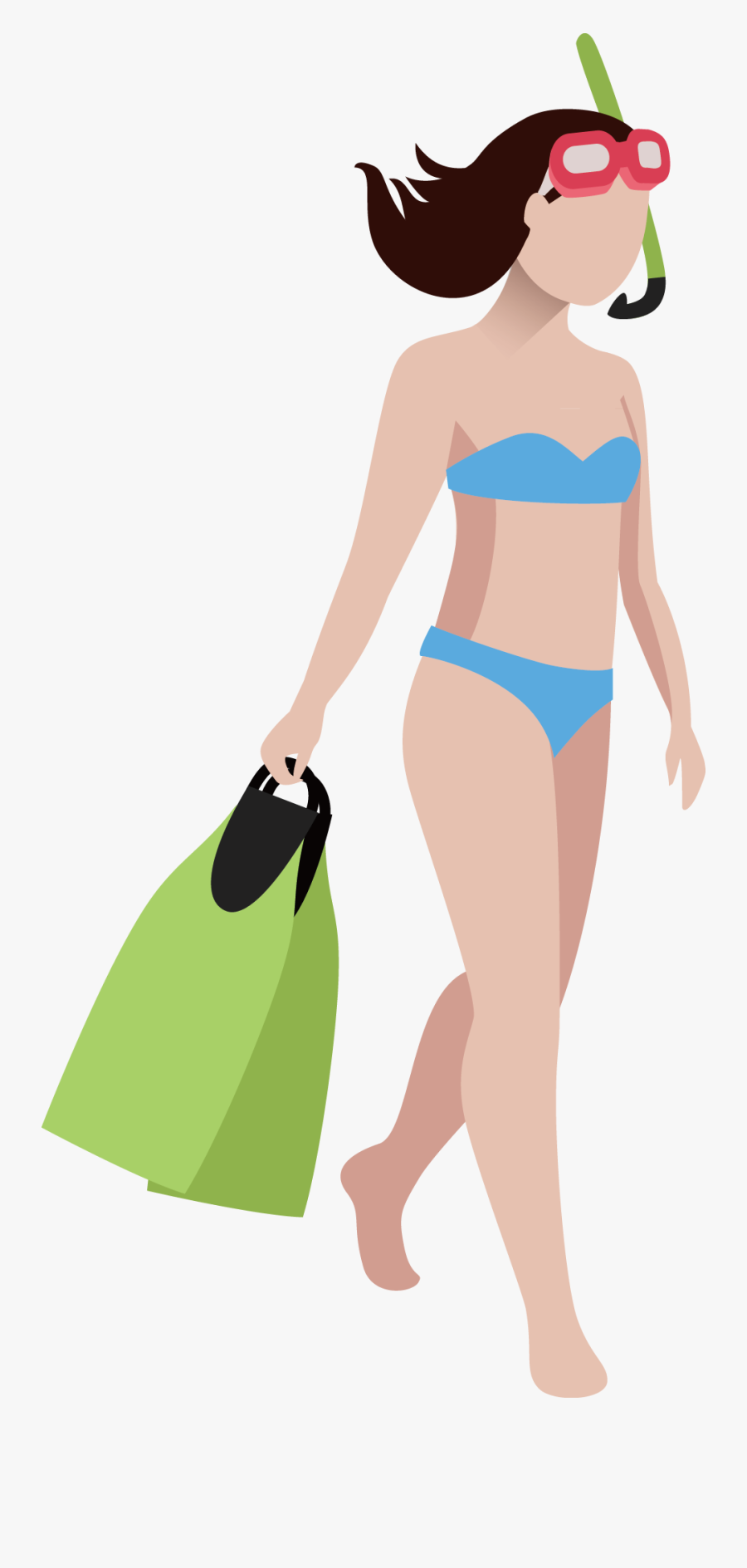 Swimsuit Clipart Swimming Clothes - De Una Chica Nadando Png, Transparent Clipart