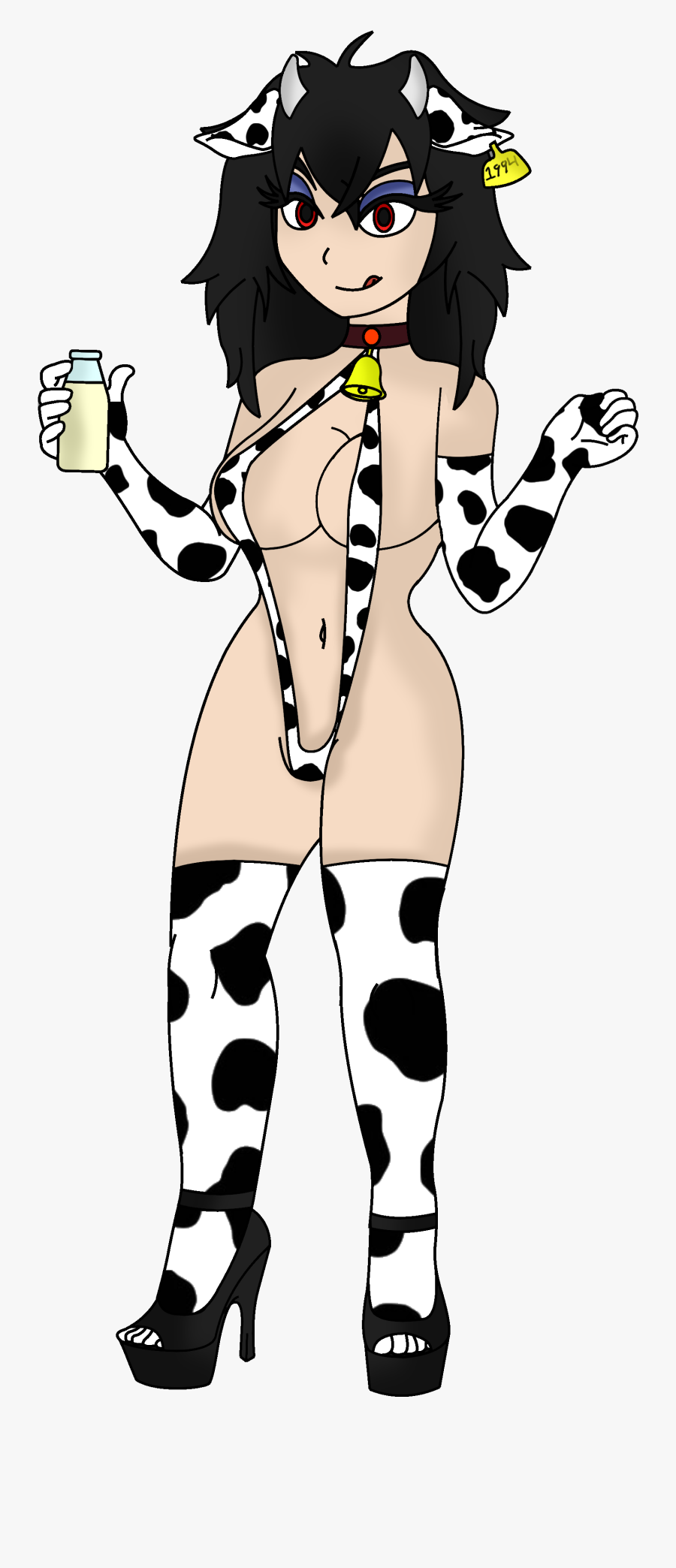 Helley Cow Bikini - Cartoon, Transparent Clipart