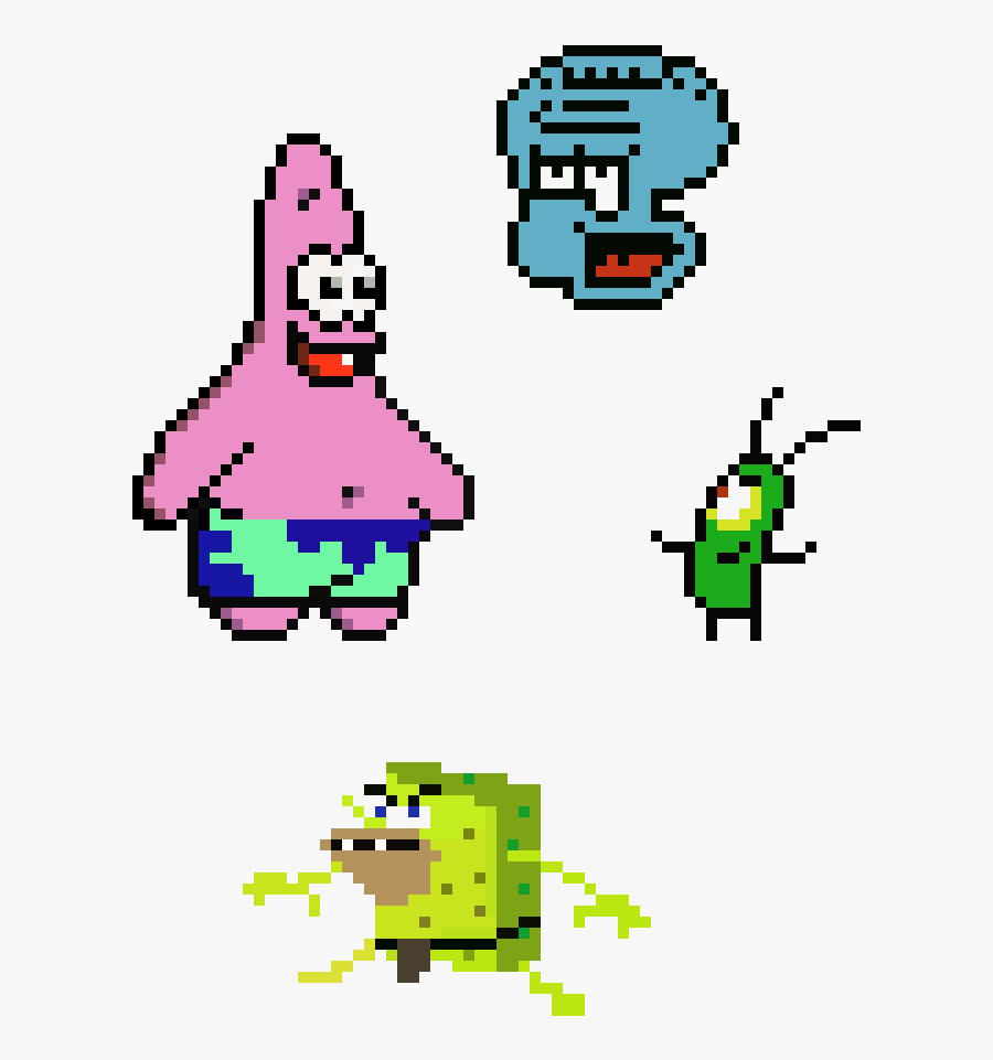 Spongebob Cross Stitch Patterns, Transparent Clipart