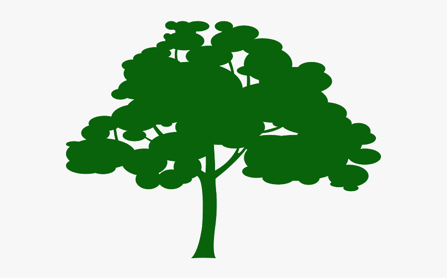 Tree Silhouette Green, Transparent Clipart