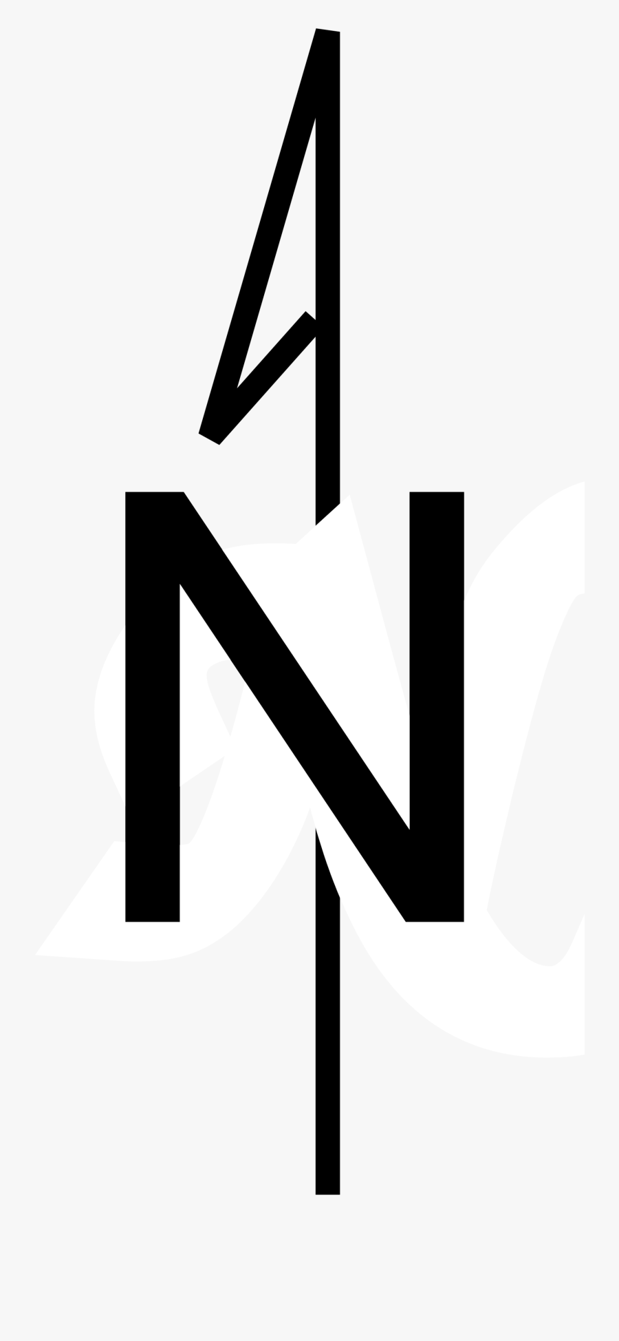 Compass Rose North Only, Transparent Clipart