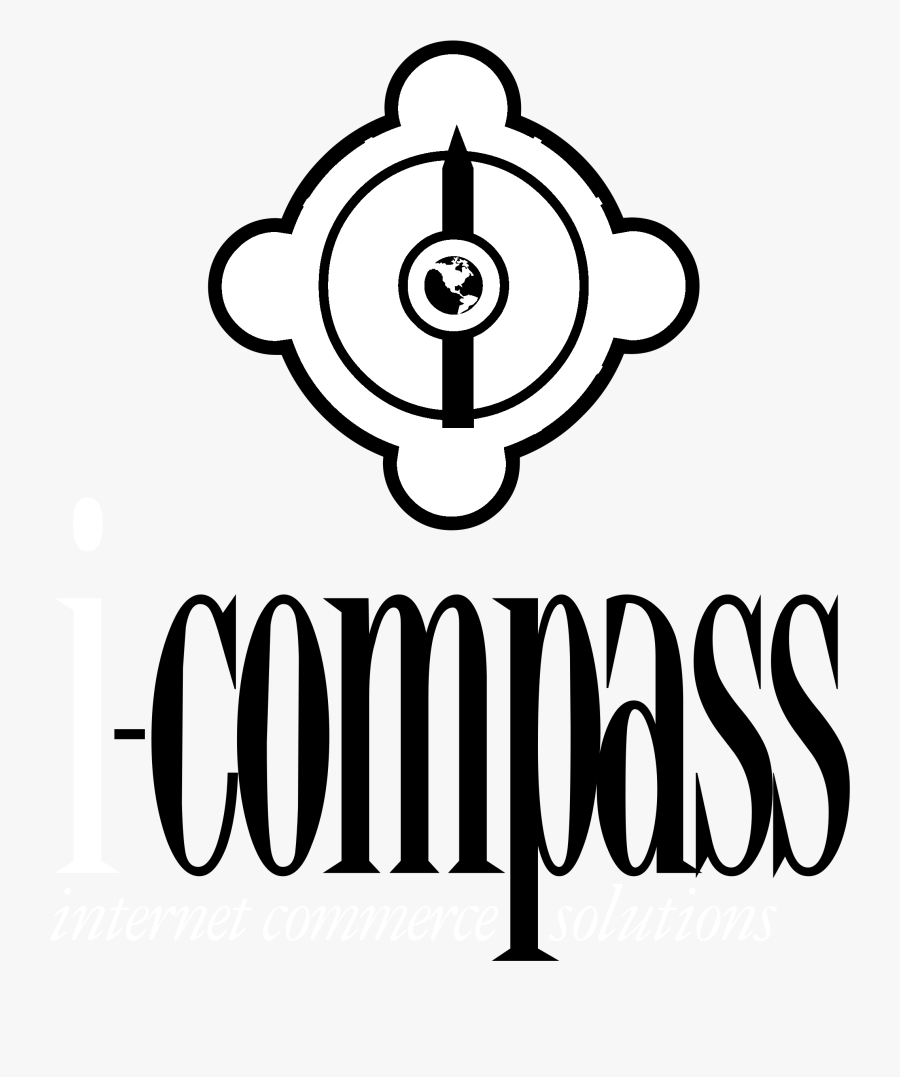 I Compass Logo Black And White - Compass, Transparent Clipart