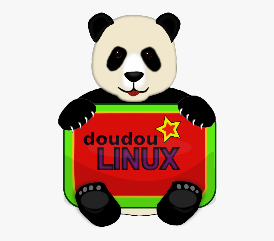 Geek Linux Doudou Logo Contest Black White Line Art - Cartoon, Transparent Clipart