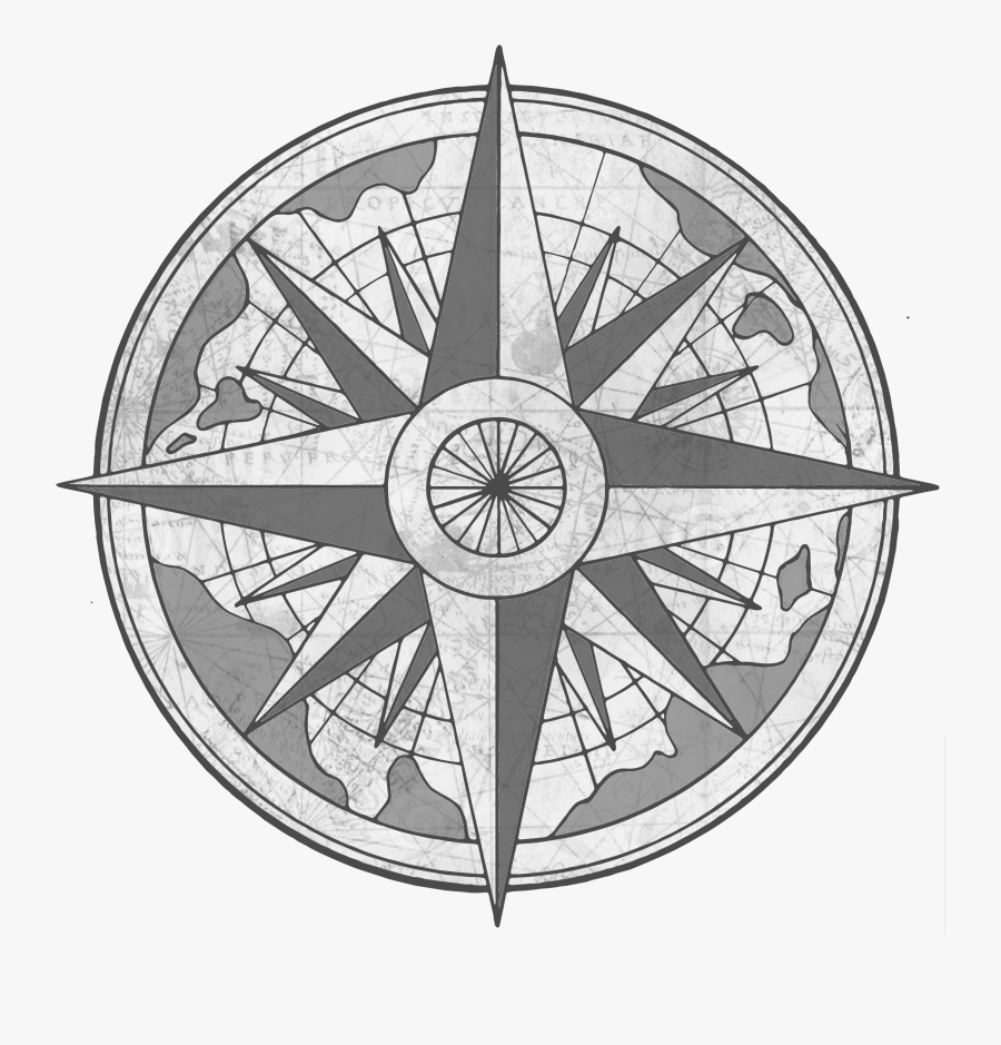 Transparent Compass - Vintage Compass Rose Png , Free Transparent