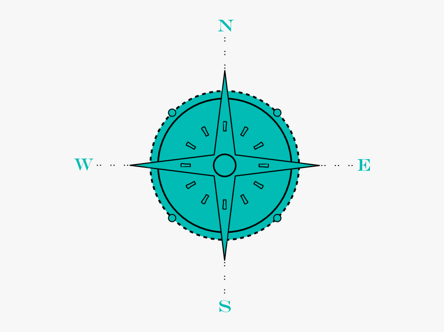 Compass Svg Clip Arts - Distance Between 2 Gears, Transparent Clipart
