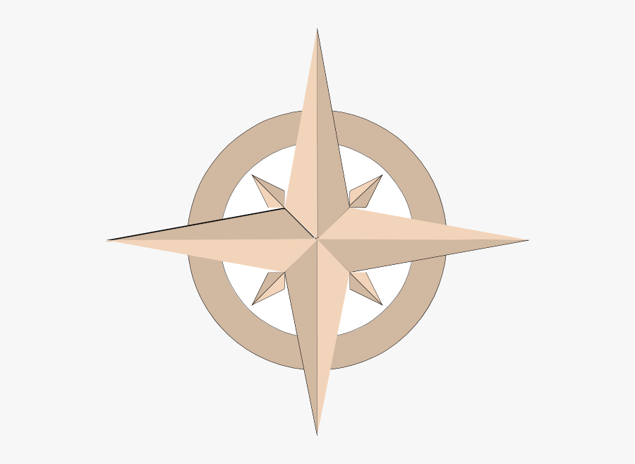 North And South Compass Rose, Transparent Clipart