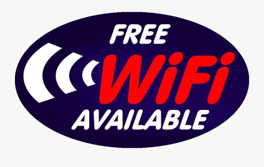 Free Wifi Available Sign, Transparent Clipart