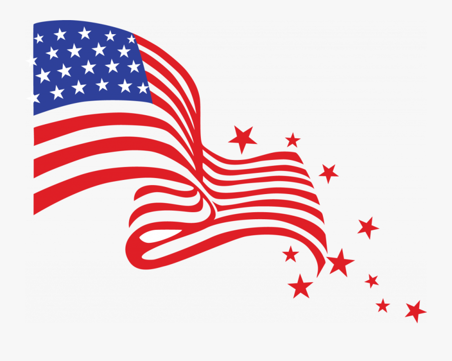 Best Free American Flag Throw Vector Waving Clipart - Transparent Background American Flag Clipart, Transparent Clipart