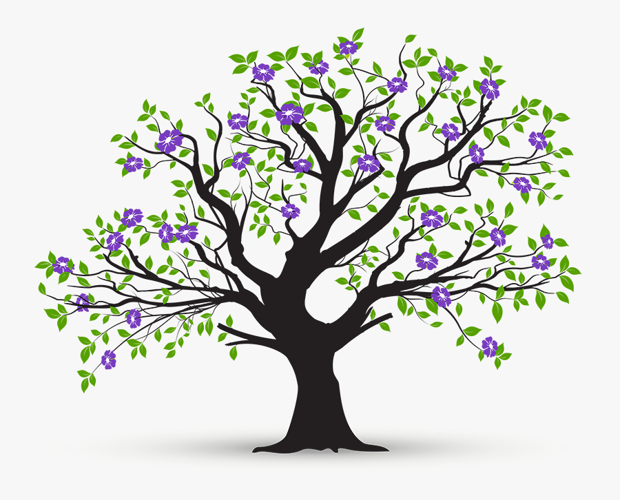 Tree,branch,plant,woody Art,plant - Arbol Con Ramas Y Hojas, Transparent Clipart