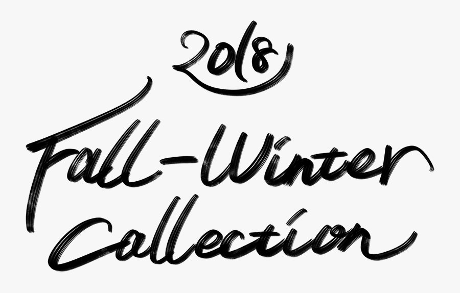 2018 Fall-winter Collection - Calligraphy, Transparent Clipart