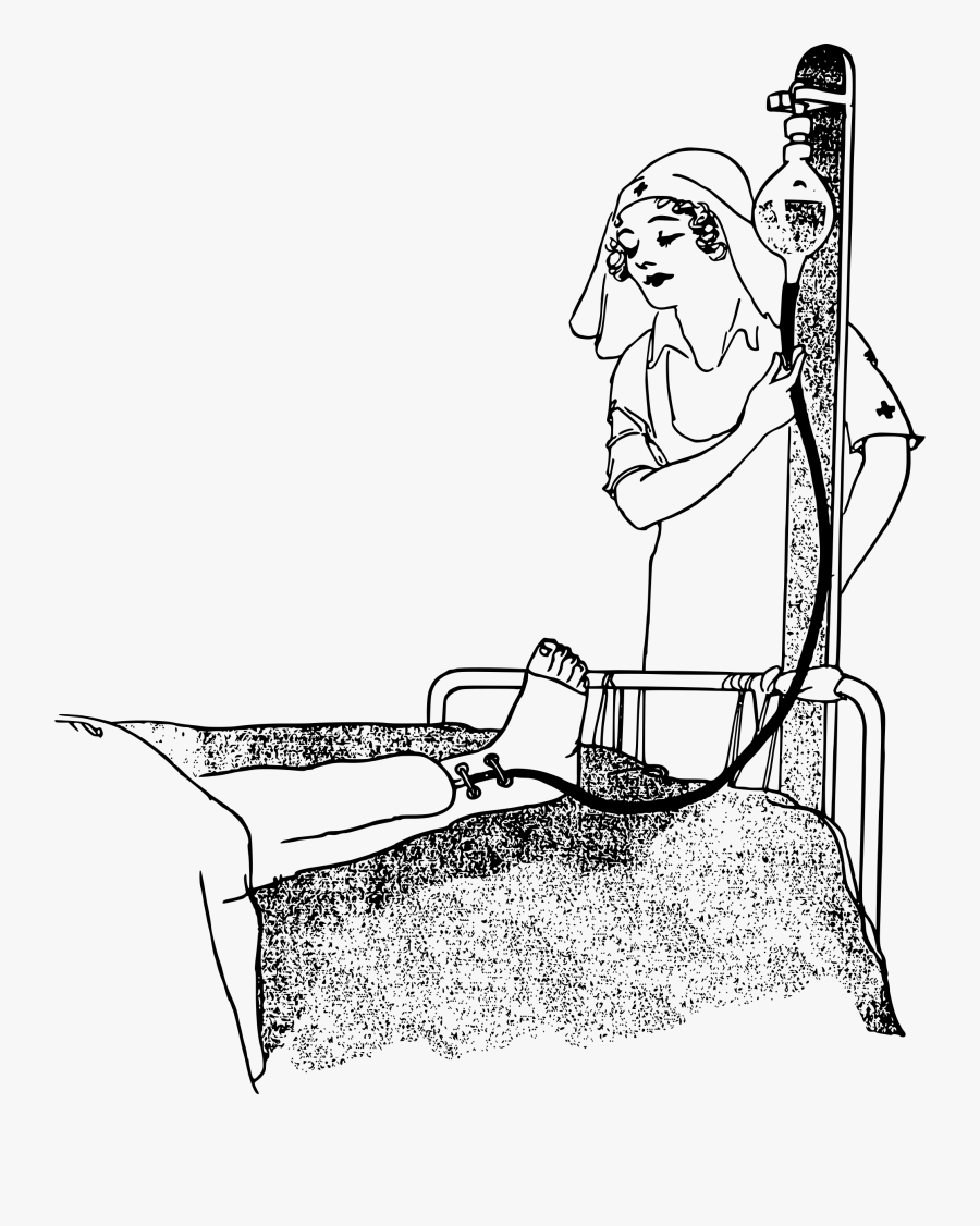 Nurse And Leg Clip Arts - Line Art, Transparent Clipart