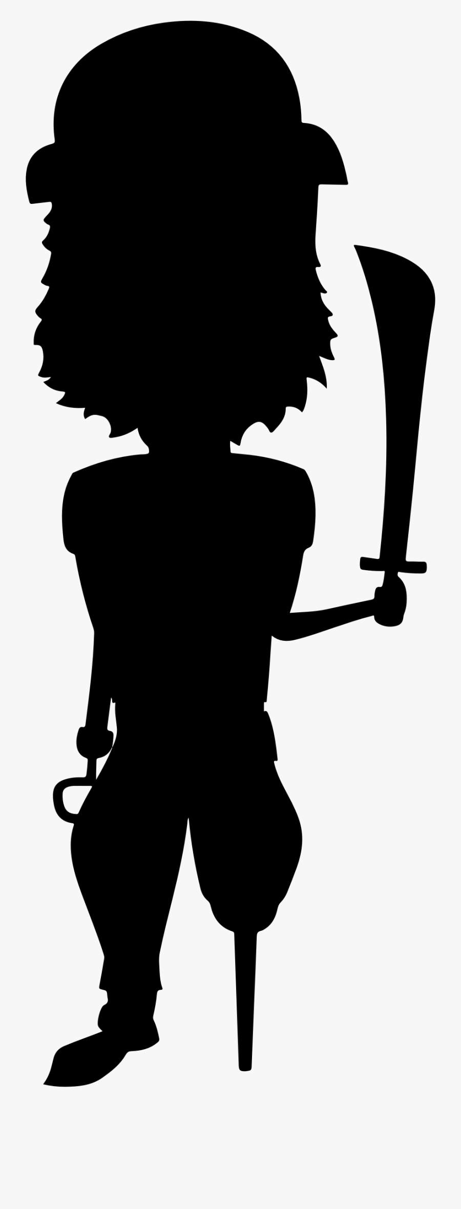 Clipart Pirate Wooden Leg - Clip Art Pirate Silhouette, Transparent Clipart