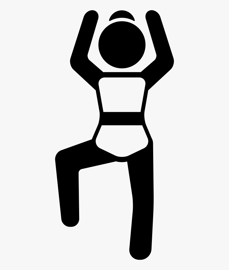 Woman Flexing Arms And One Leg Svg Png Icon Free Download - Open Legs Icon, Transparent Clipart