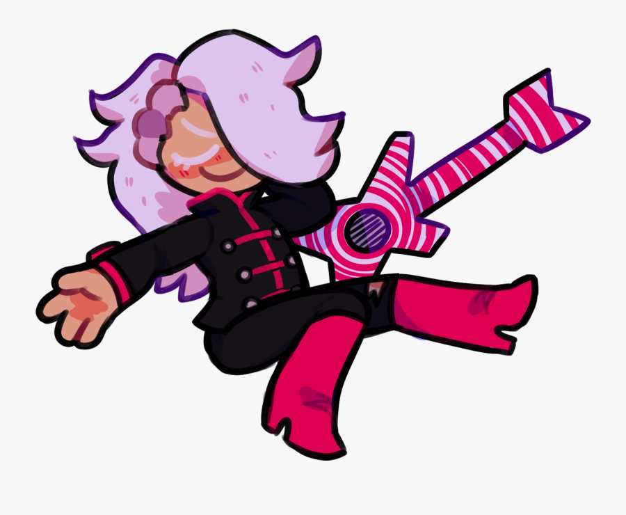 Ready Set Rock - Rockstar Cookie Flaming Guitar, Transparent Clipart