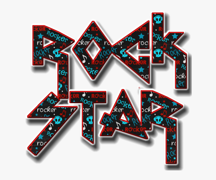 Rockstar Word, Transparent Clipart