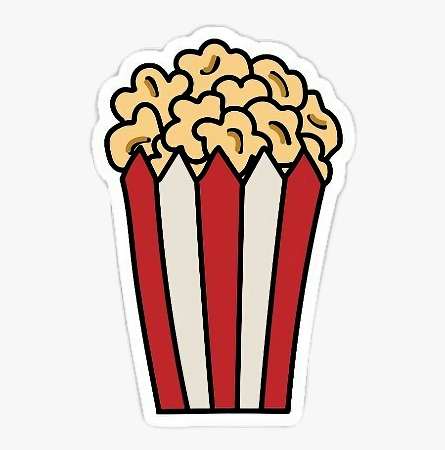 #cinema #cine #pelicula #movie #popcorn - Popcorn Sticker, Transparent Clipart