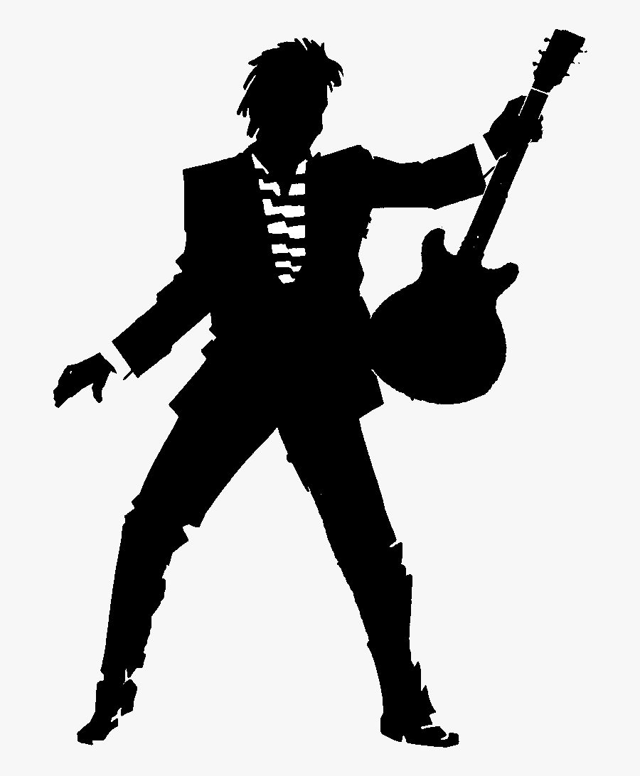 Guitar Player Silhouette Png, Transparent Clipart