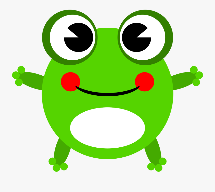 Cartoon Frog Cute, Transparent Clipart