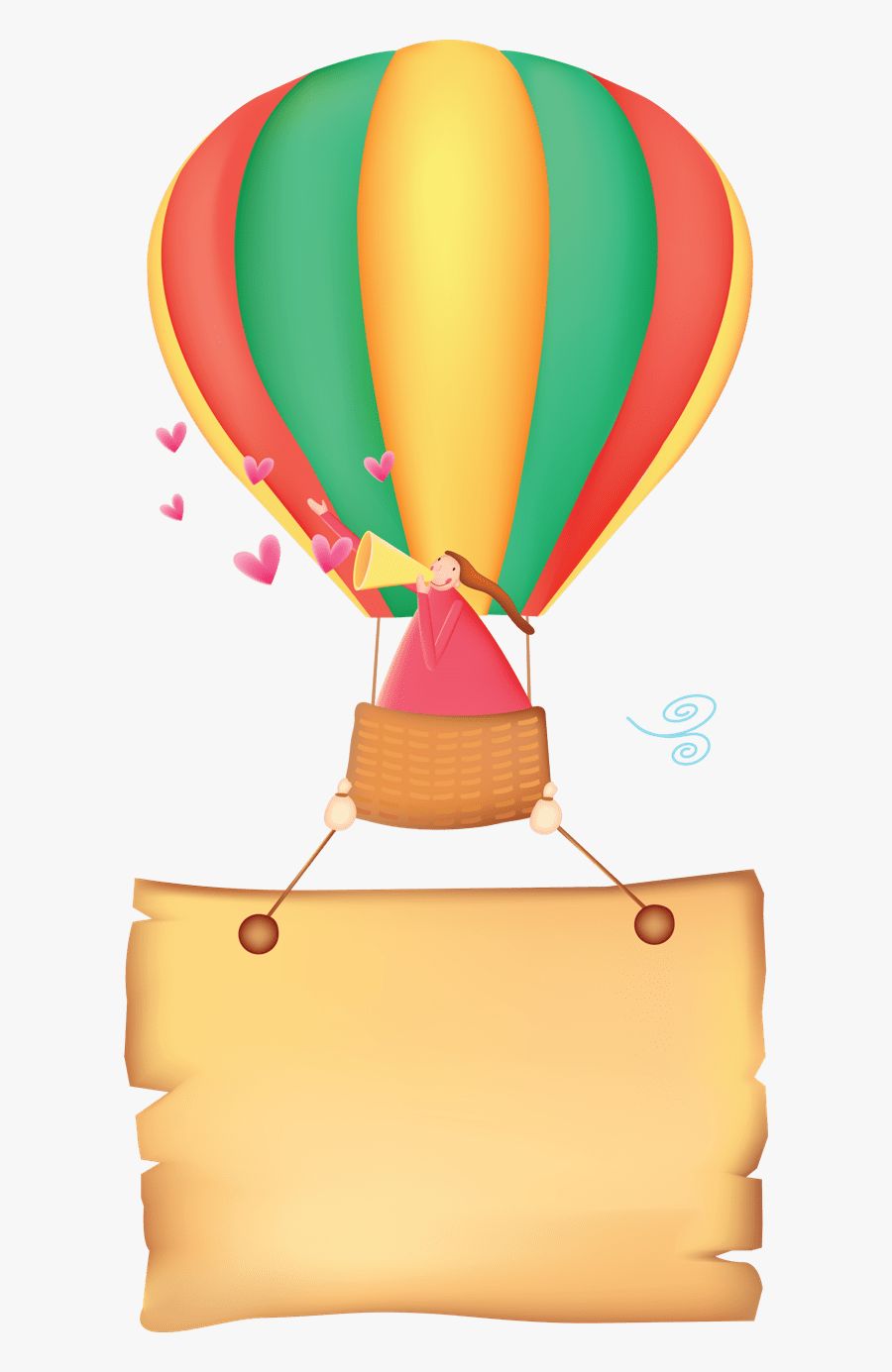 Hot Air Balloon Frame Png, Transparent Clipart