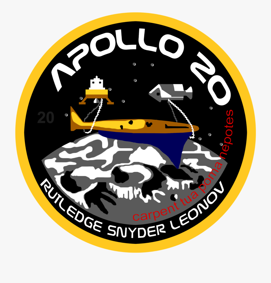 Apollo Moon Mission 20 Never Got Cancelled - Apollo 18 19 20 Patches, Transparent Clipart