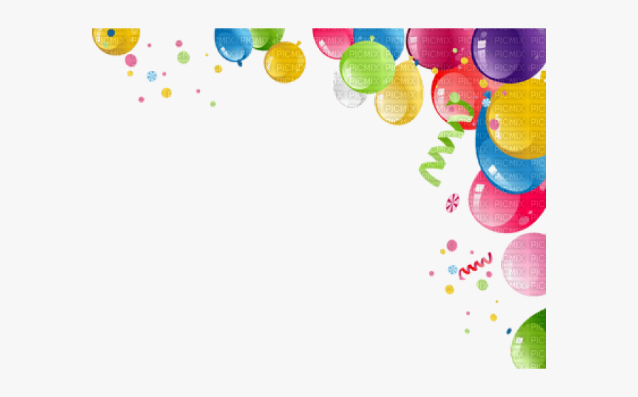 Balloons Border - Moldura Balões Png, Transparent Clipart