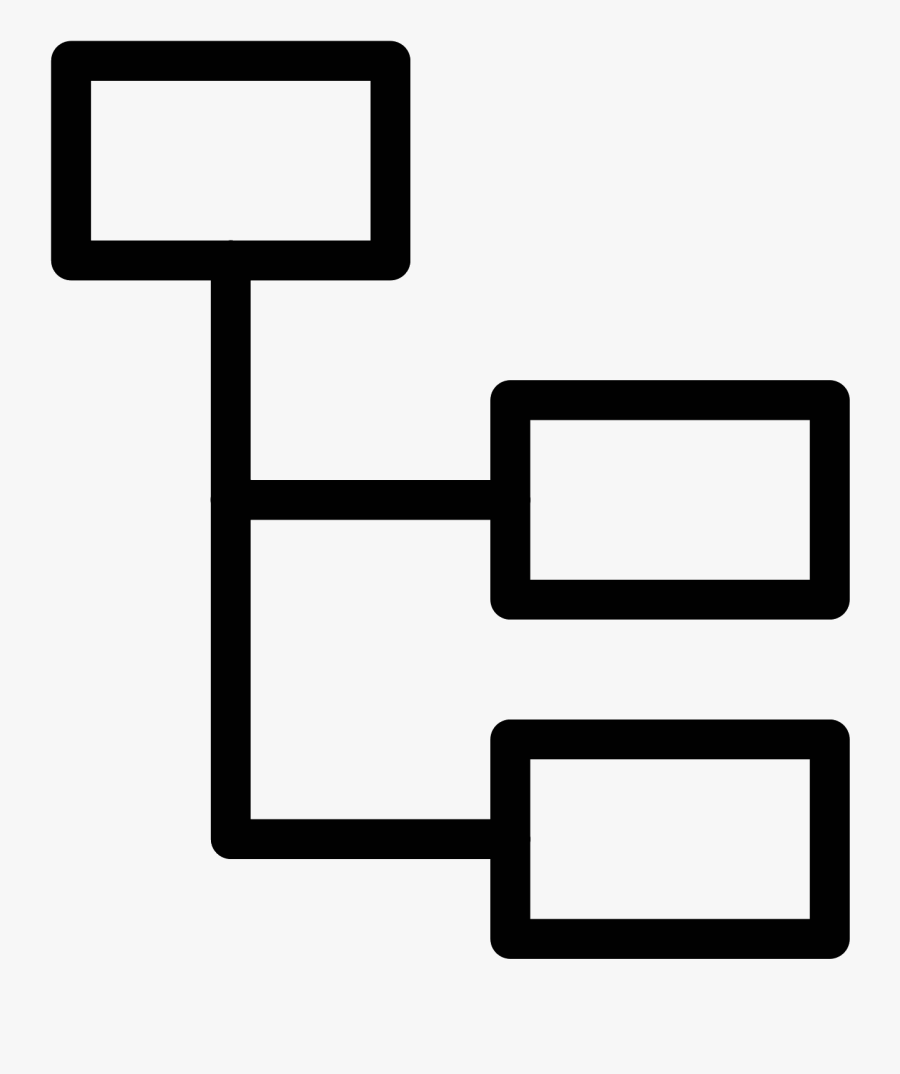 Stacked Organizational Chart Icon - Tree View Icon, Transparent Clipart