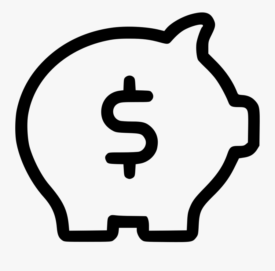 Money Dollar Bank Pig - Money Pig Icon Png, Transparent Clipart