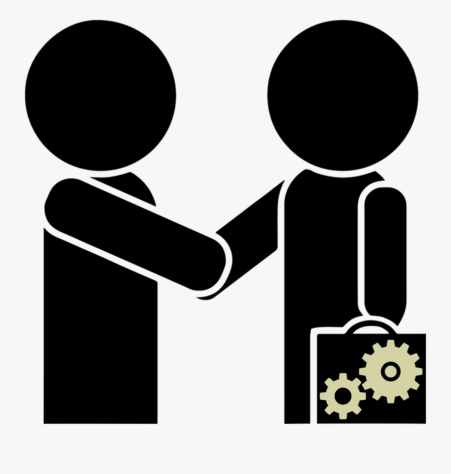 Business Stick People Handshake Free Picture - Orang Jabat Tangan Png, Transparent Clipart