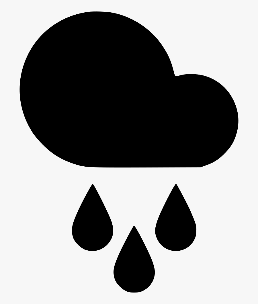 Sprinkle Cloud Rain Comments - Heart, Transparent Clipart