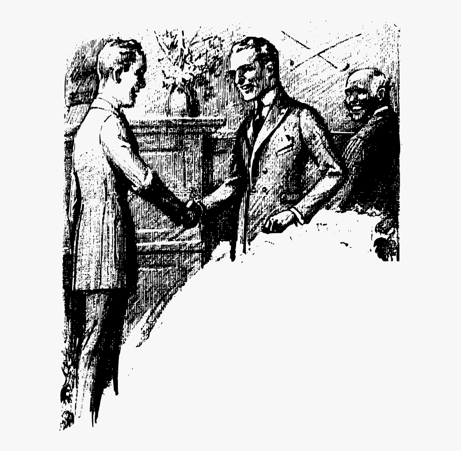 Handshake Men - Illustration, Transparent Clipart