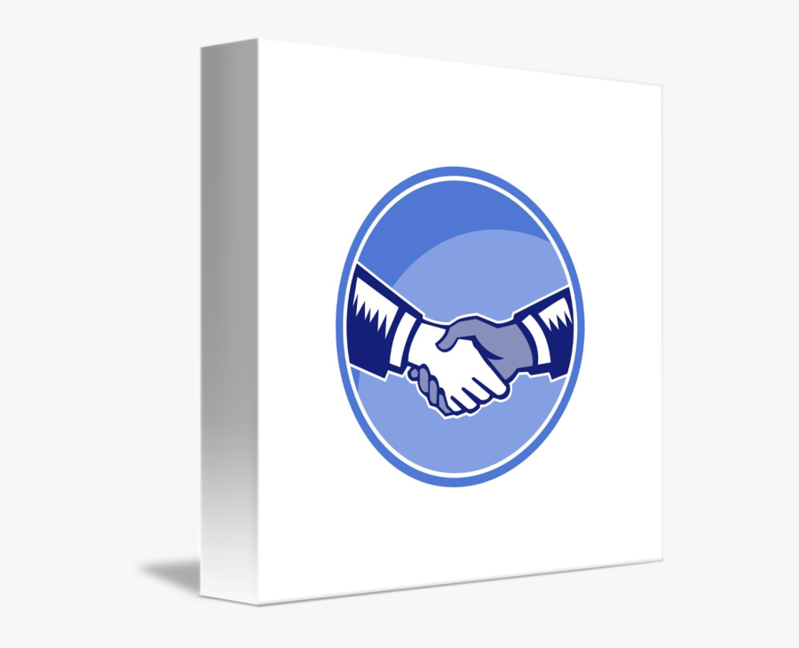Black White Woodcut By - Handshake, Transparent Clipart