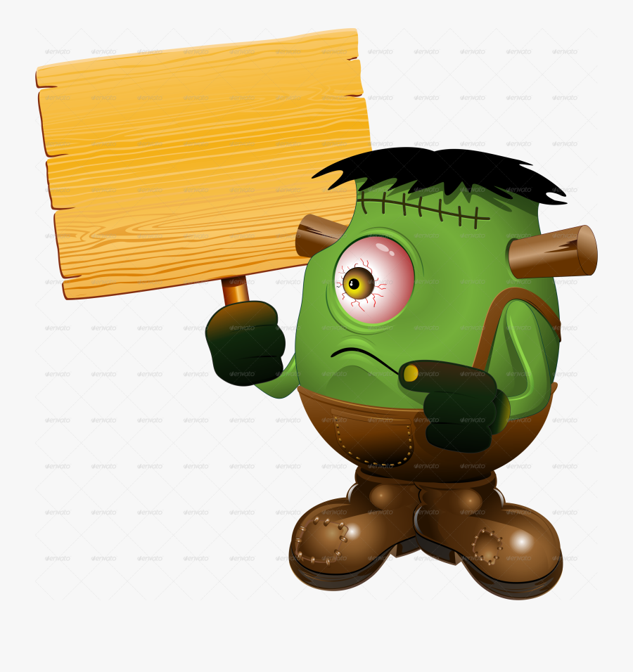 Frankenstein Clipart Item - Frankenstein Monster One Eyed, Transparent Clipart