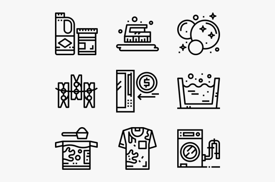 Laundry - Mobile App Vector Icon, Transparent Clipart