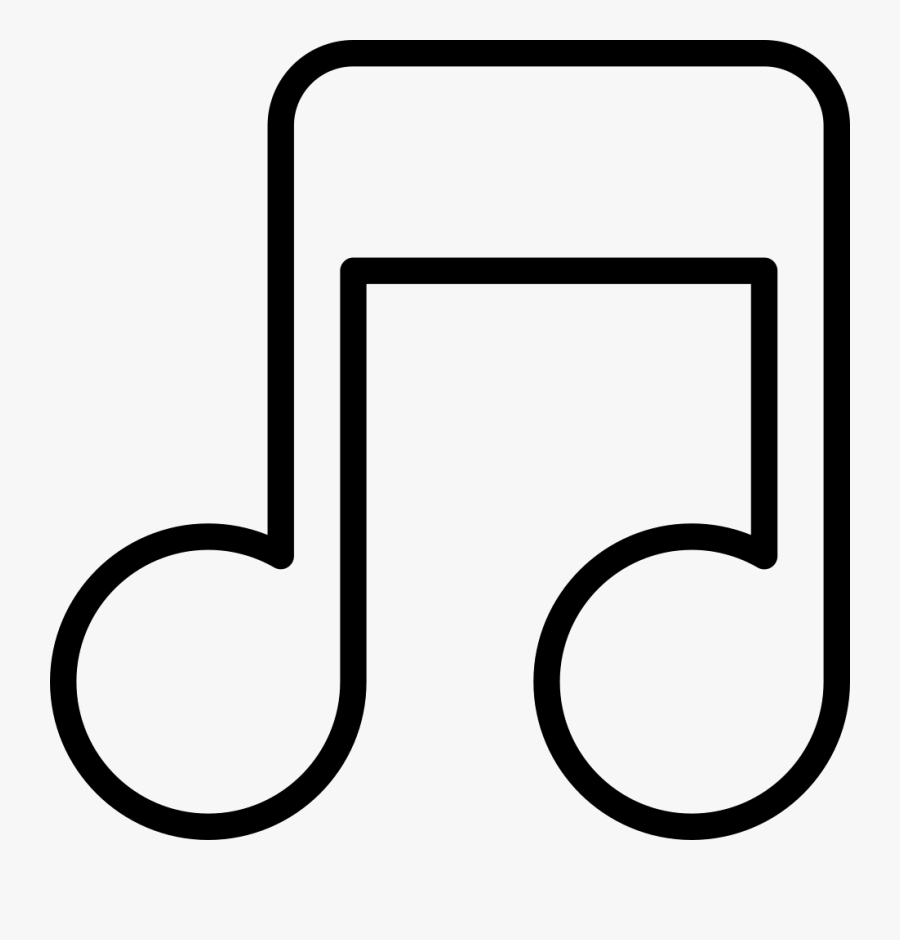 Clip Art Music Notes Outline - Outline Of Music Symbol, Transparent Clipart
