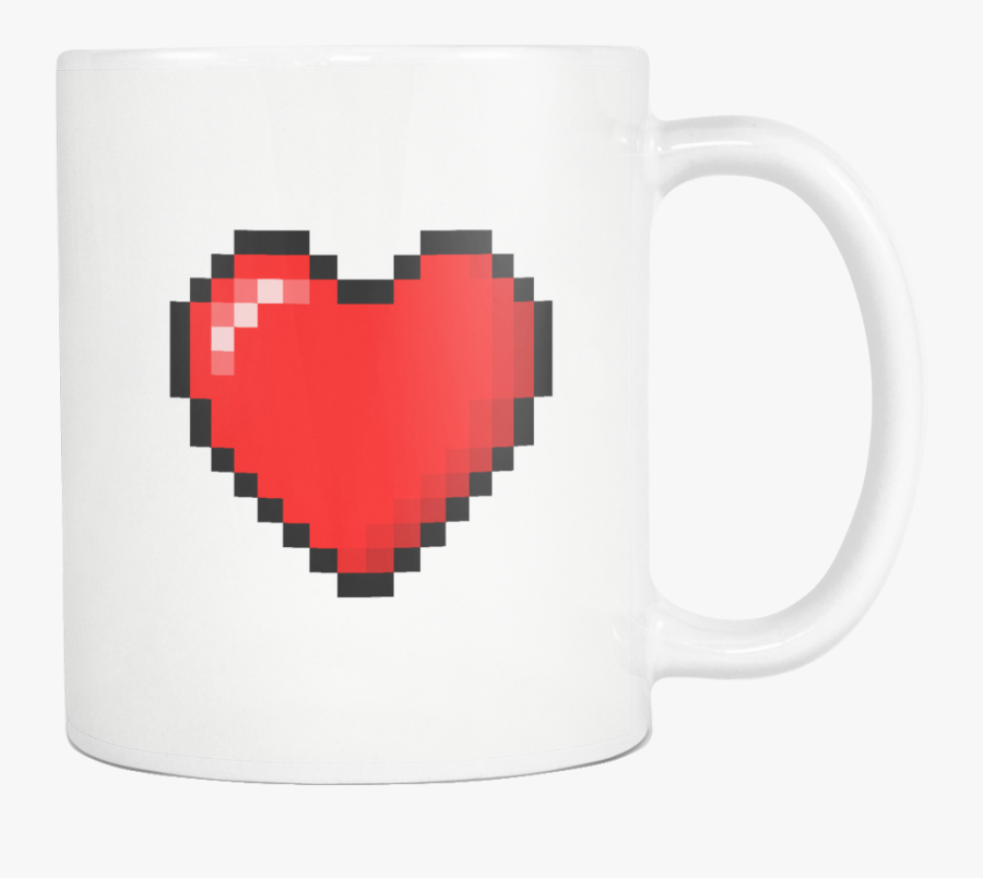 Minecraft Heart Png - 8 Bit Heart, Transparent Clipart