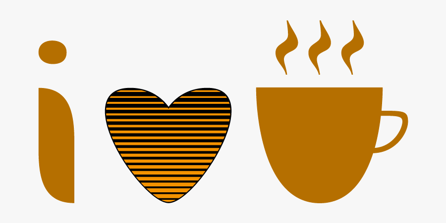 I Heart Coffee Coffee Icon Type Design Lettering - Cup, Transparent Clipart