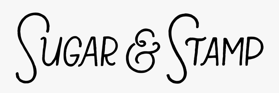 Sugar & Stamp Header - Calligraphy, Transparent Clipart