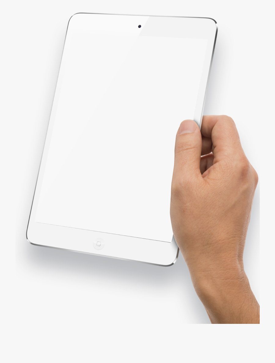 Hand Holding White Tablet Png Image - Hand Holding White Tablet, Transparent Clipart