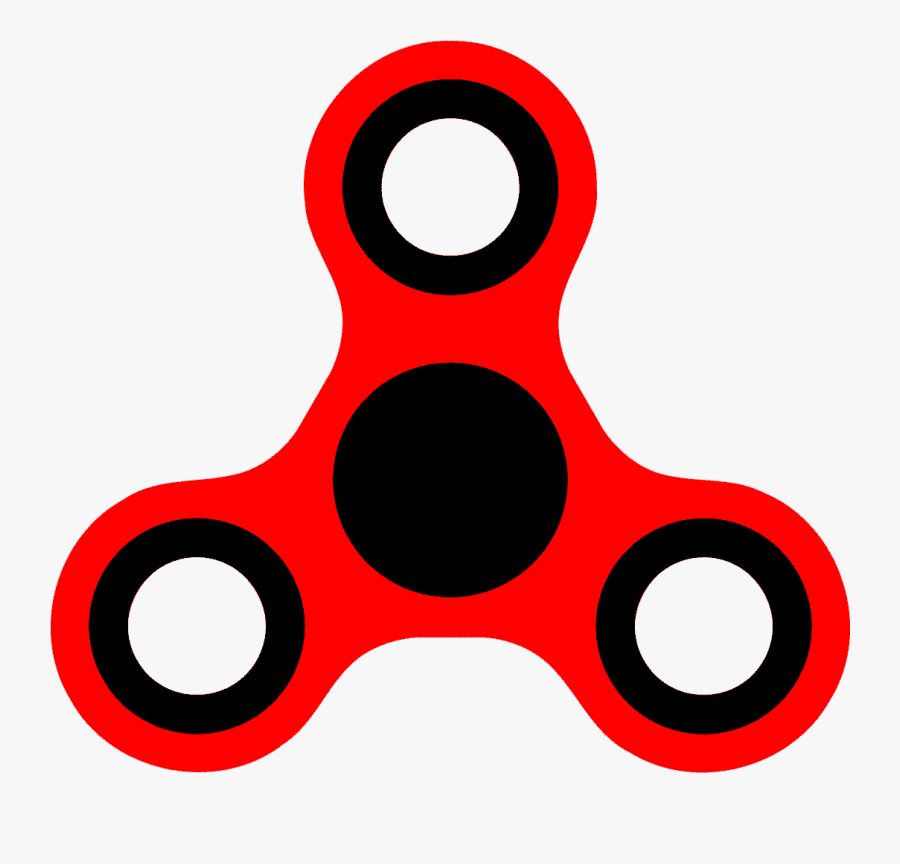 Red Fidget Spinner - Circle, Transparent Clipart