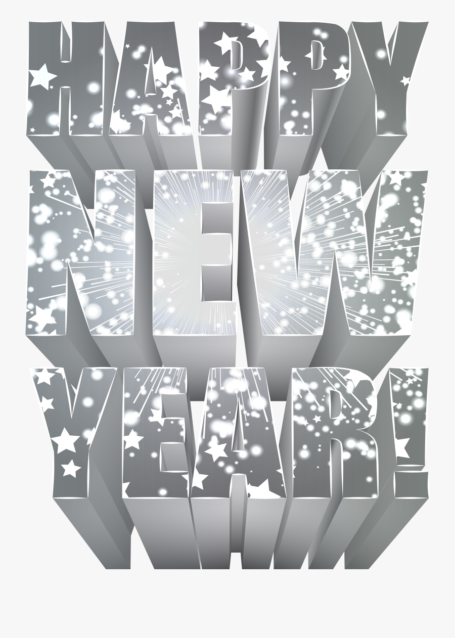 Silver Year Png Clip - Happy New Year Png Download, Transparent Clipart