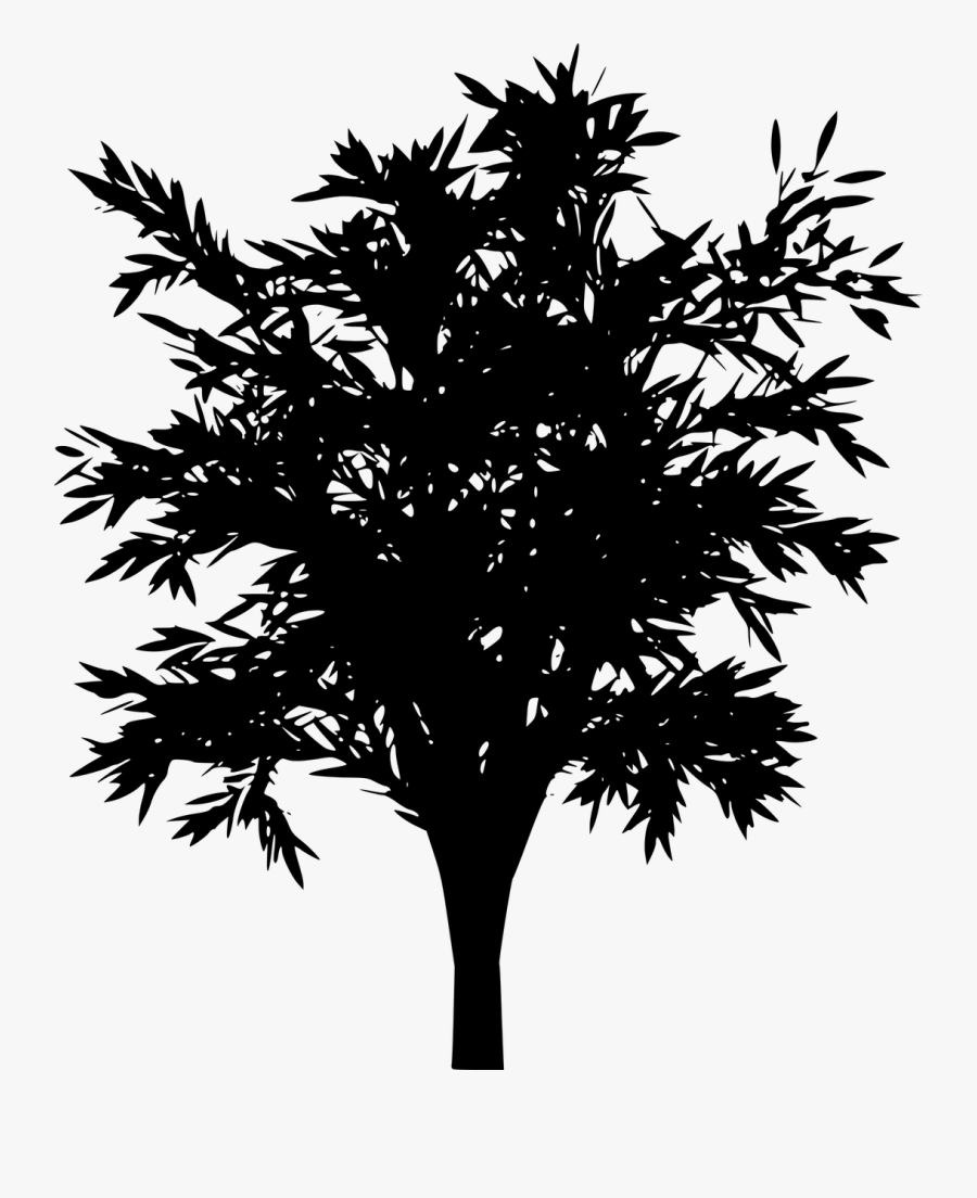 Tree Vector Black Free Picture - Ağaç Vektörel Png, Transparent Clipart