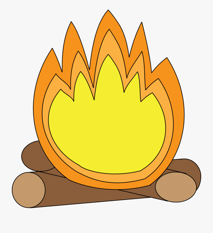 Campfire Clipart - Cartoon Bonfire No Background, Transparent Clipart
