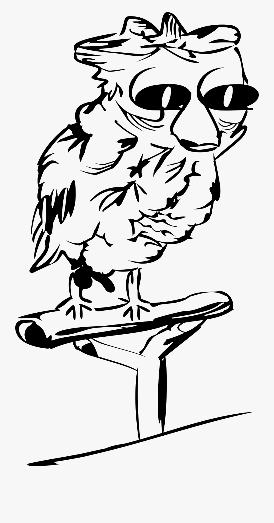 Owl B/w Clip Arts, Transparent Clipart