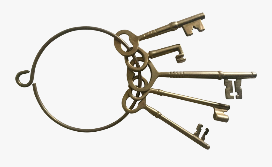 Png Ring Of Skeleton Keys Clip Free - Skeleton Key Transparent, Transparent Clipart