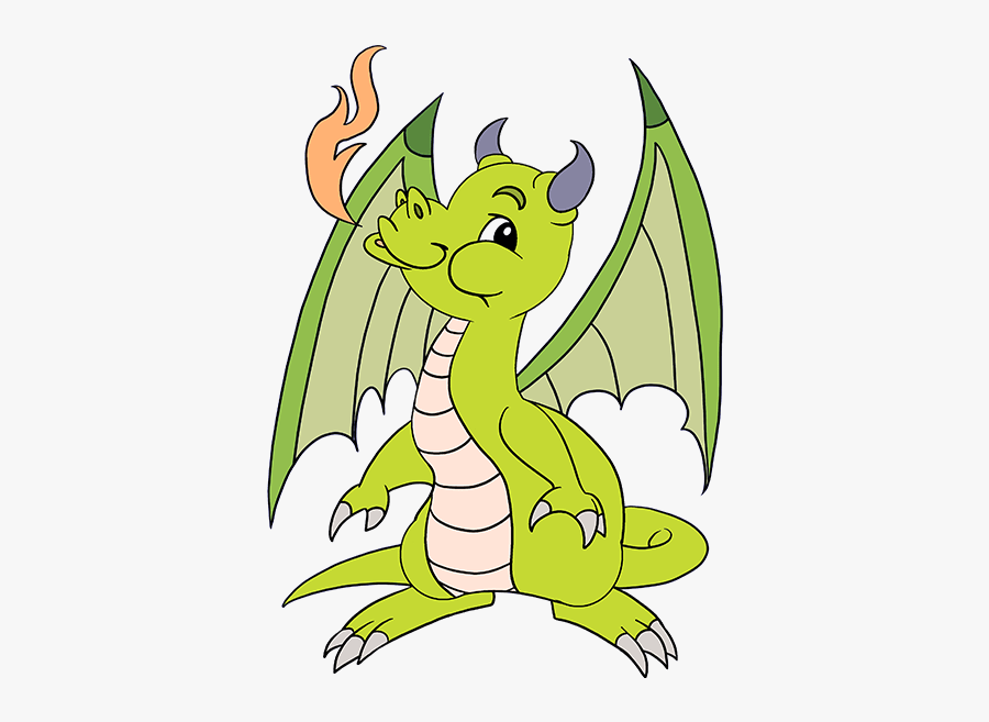 Clip Art Cute Dragon Drawing - Baby Dragons Clip Art, Transparent Clipart