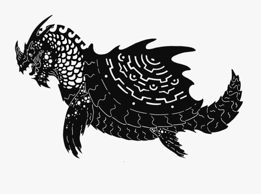 Transparent Snapping Turtle Png - Chinese Dragon Turtle Art, Transparent Clipart