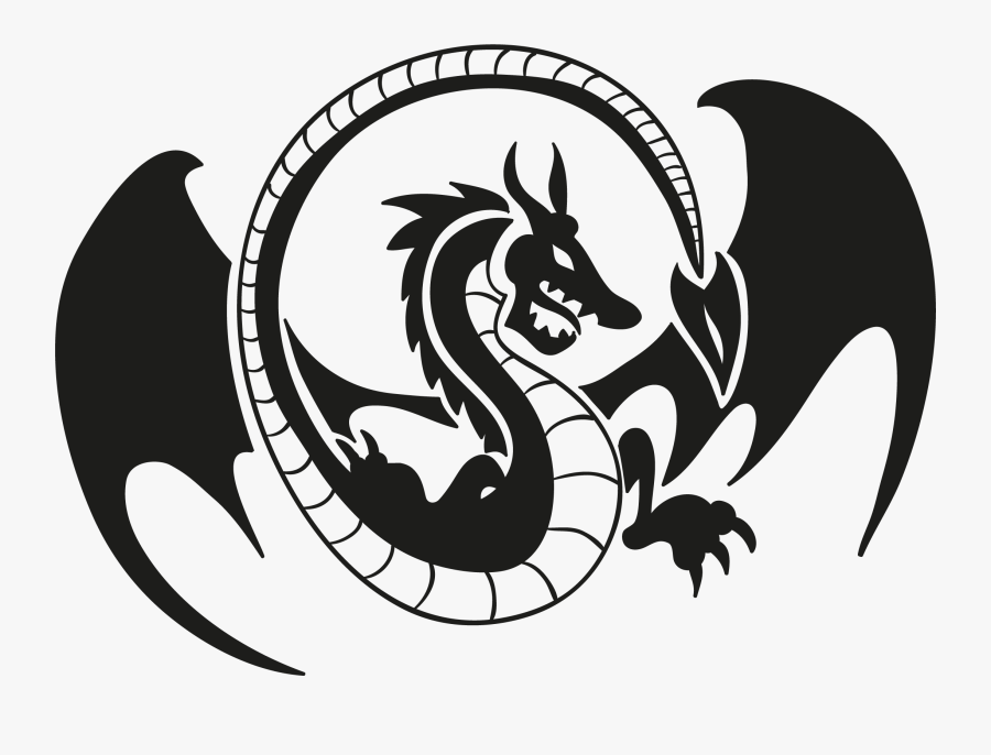 Transparent Dragon Clipart Transparent - Black Dragon Tattoo Png, Transparent Clipart