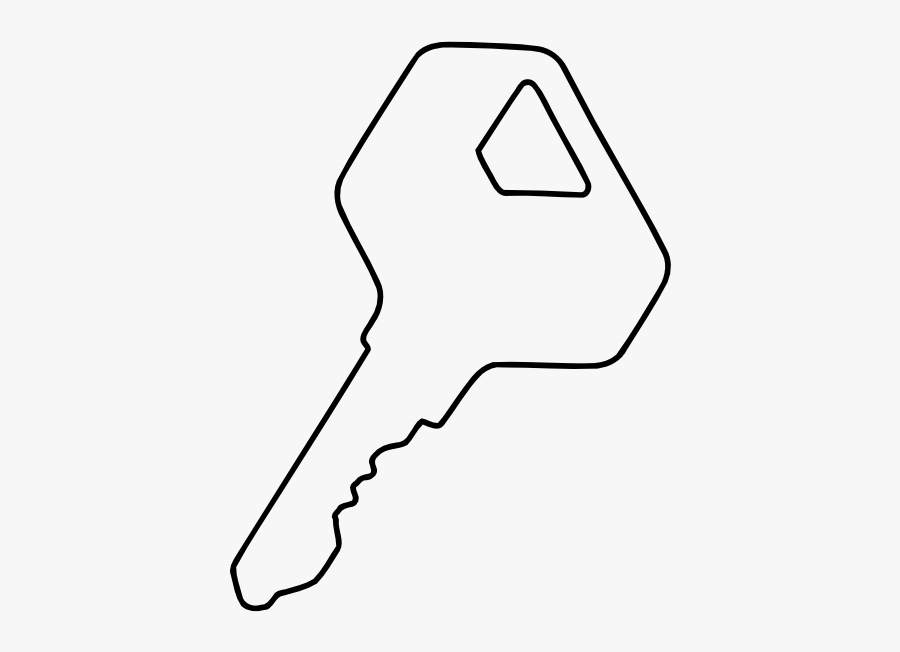 Basic Small Key Outline - Drawing , Free Transparent Clipart - ClipartKey