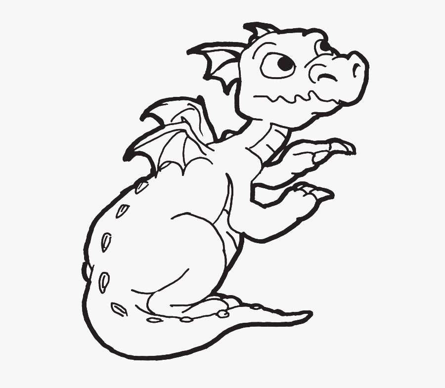 Colouring Pages Of Dragon, Transparent Clipart